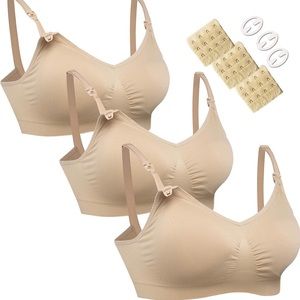 Full Bust Seamless Nursing Maternity Bras 3-pack